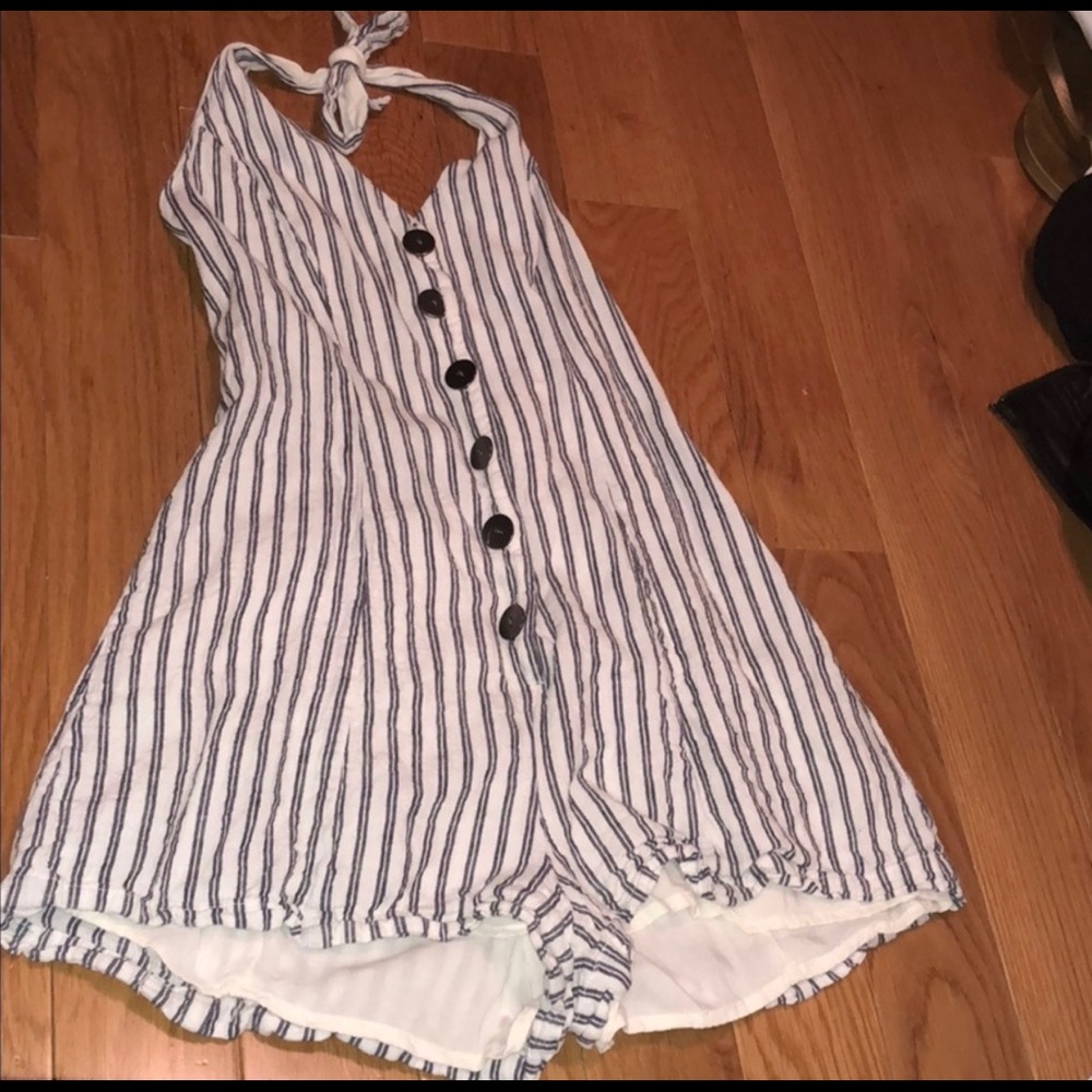 Urban Outfitters Cooperative Striped Halter Romper